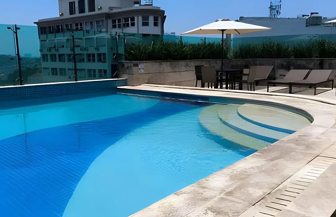 Studio c Piscina e Academia a 13 min de Copa.-1