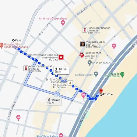 Espaçoso apartamento 2 Quartos em Copacabana à 500m da praia e Metrô-3