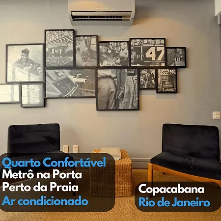 Quarto2 Exclusivo AR VAGA metrô Praia Copacabana - proprietário mora no local-2