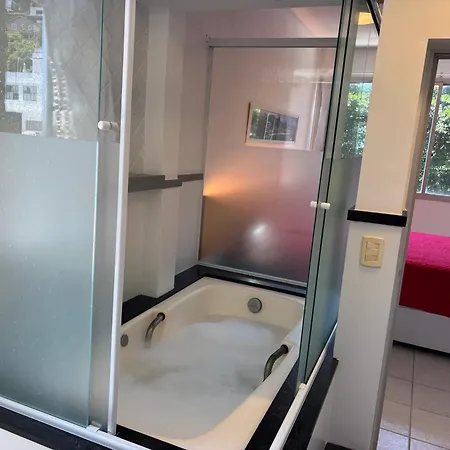 Studio Red Vidigal com Varanda, Vista Mar e Hidromassagem-2