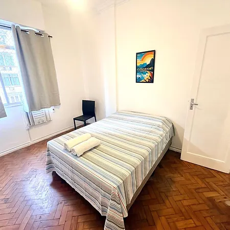 Apartamento completo na praia de COPACABANA, andar alto , espaçoso, ar cond, ,wifi, tv smart, pauloangerami NSC109-2