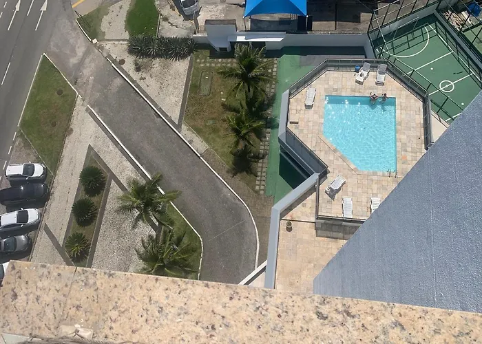 Apart hotel em frente à praia da Barra da Tijuca, vista total para o mar