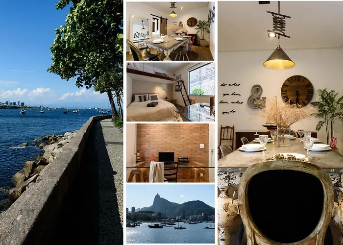 2 Apartamentos Individuais de 2 Quartos na Urca com Vista para Baia de Guanabara a 700m Pão de Açúcar com Cozinha Completa e Wi-Fi - Bares, Restaurantes e Comércio Local a poucos metros