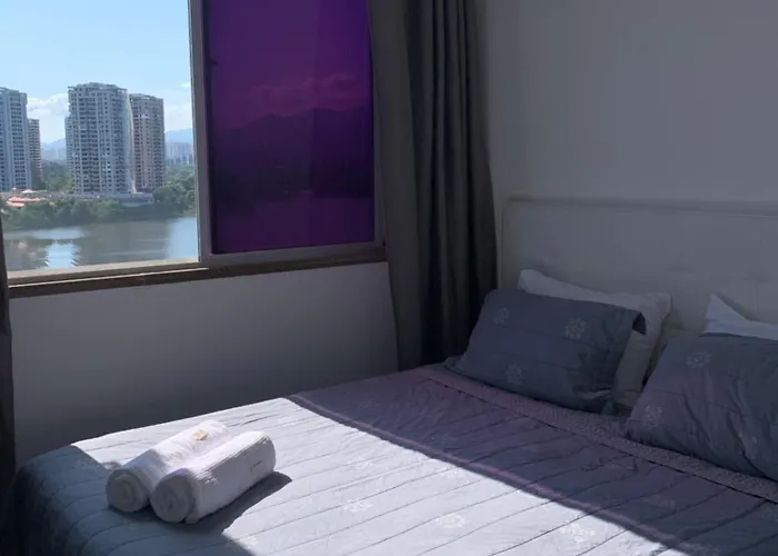 Apart hotel em frente à praia da Barra da Tijuca, vista total para o mar