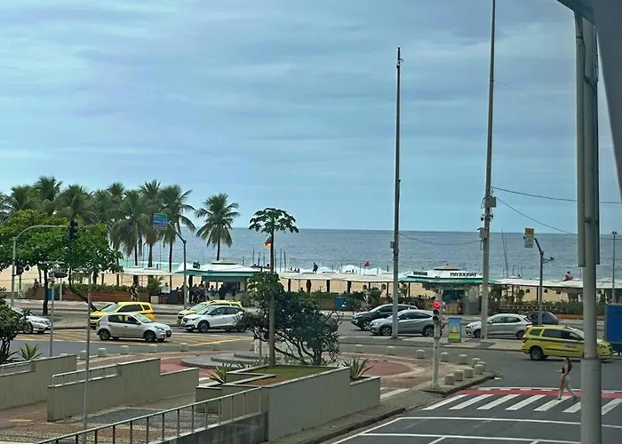 na praia de Copacabana
