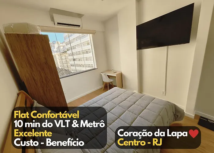 Incrível Flat, Novinho c/ ar completo Lapa RJ