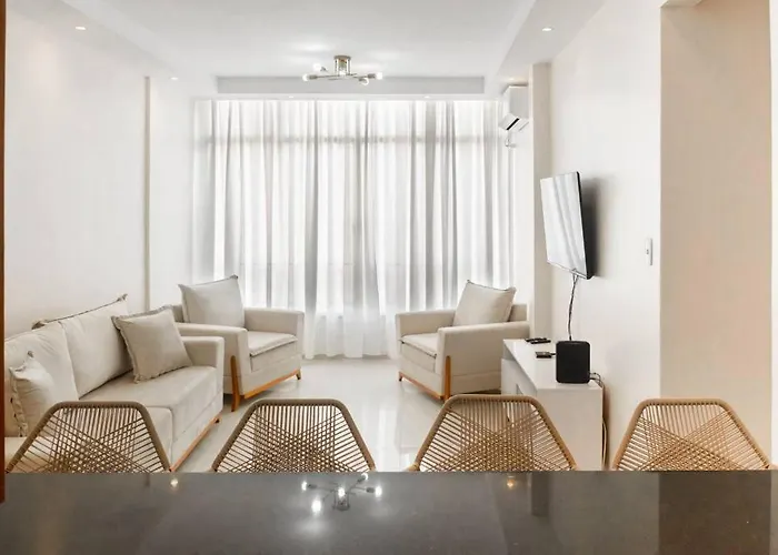 Apt Copacabana 1 Quadra Praia Vista Parcial Mar
