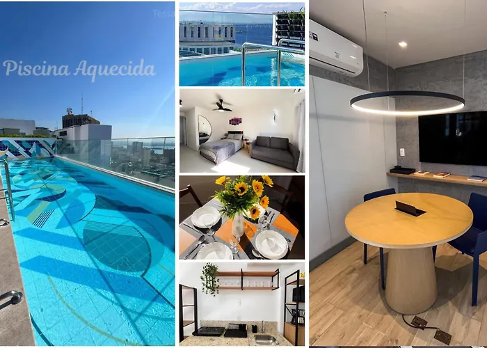 Rooftop com piscina, conforto a 15 min de Copacabana, ao lado do Museu do Amanhã