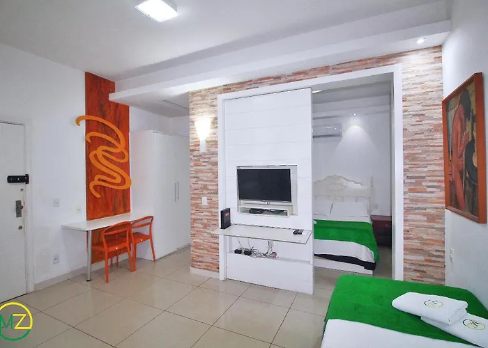 Studio silencioso para 3 pessoas em Copacabana