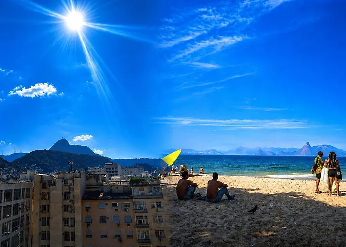 Vista para o Cristo 300M da praia e do palco da Shakira