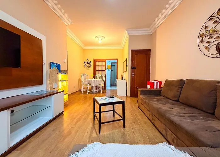 Av Atlantica Copacabana - Pé na areia 3 quartos